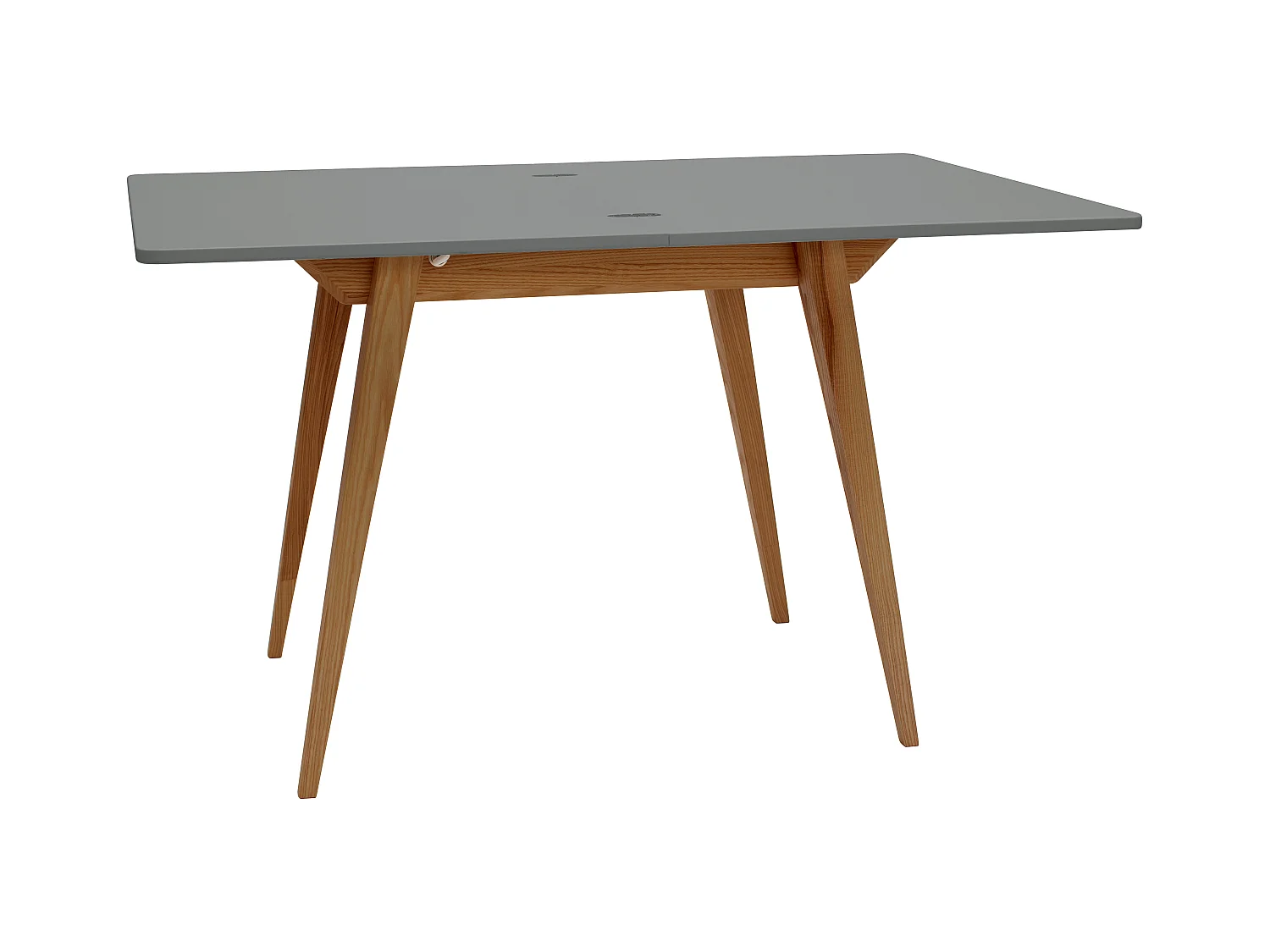 Table à manger extensible 90x65 Envelope Gris Béton Chêne