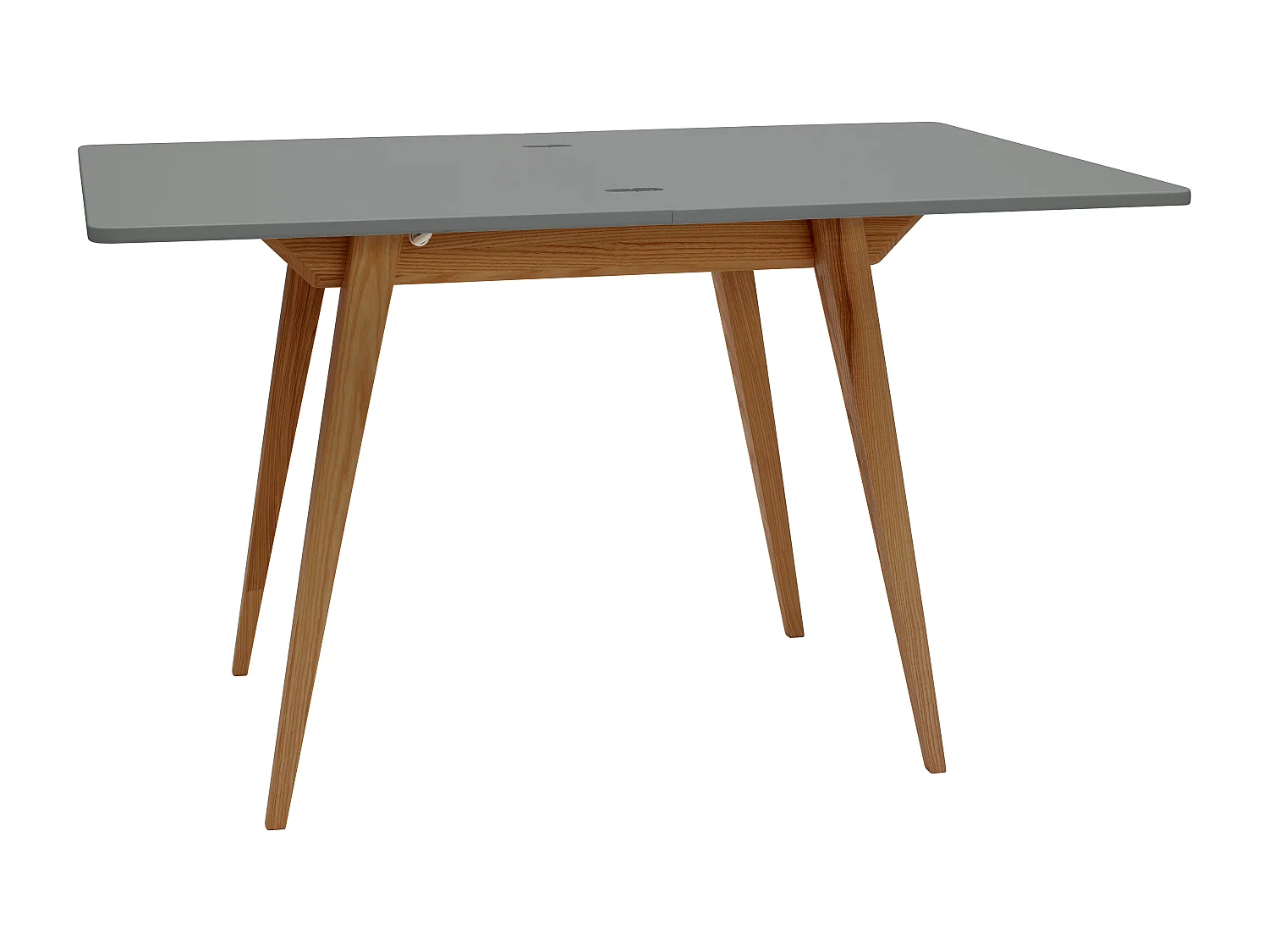 Table à manger extensible 90x65 Envelope Gris Béton Chêne