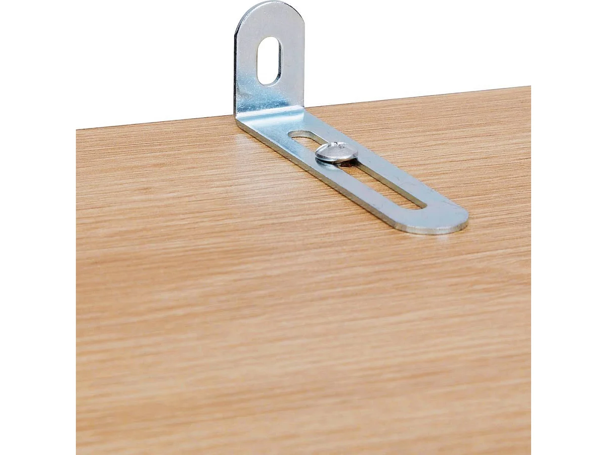 Colonne de rangement SDB 2 portes coloris effet bois clair - Longueur 30 x largeur 30 x Hauteur 170 cm