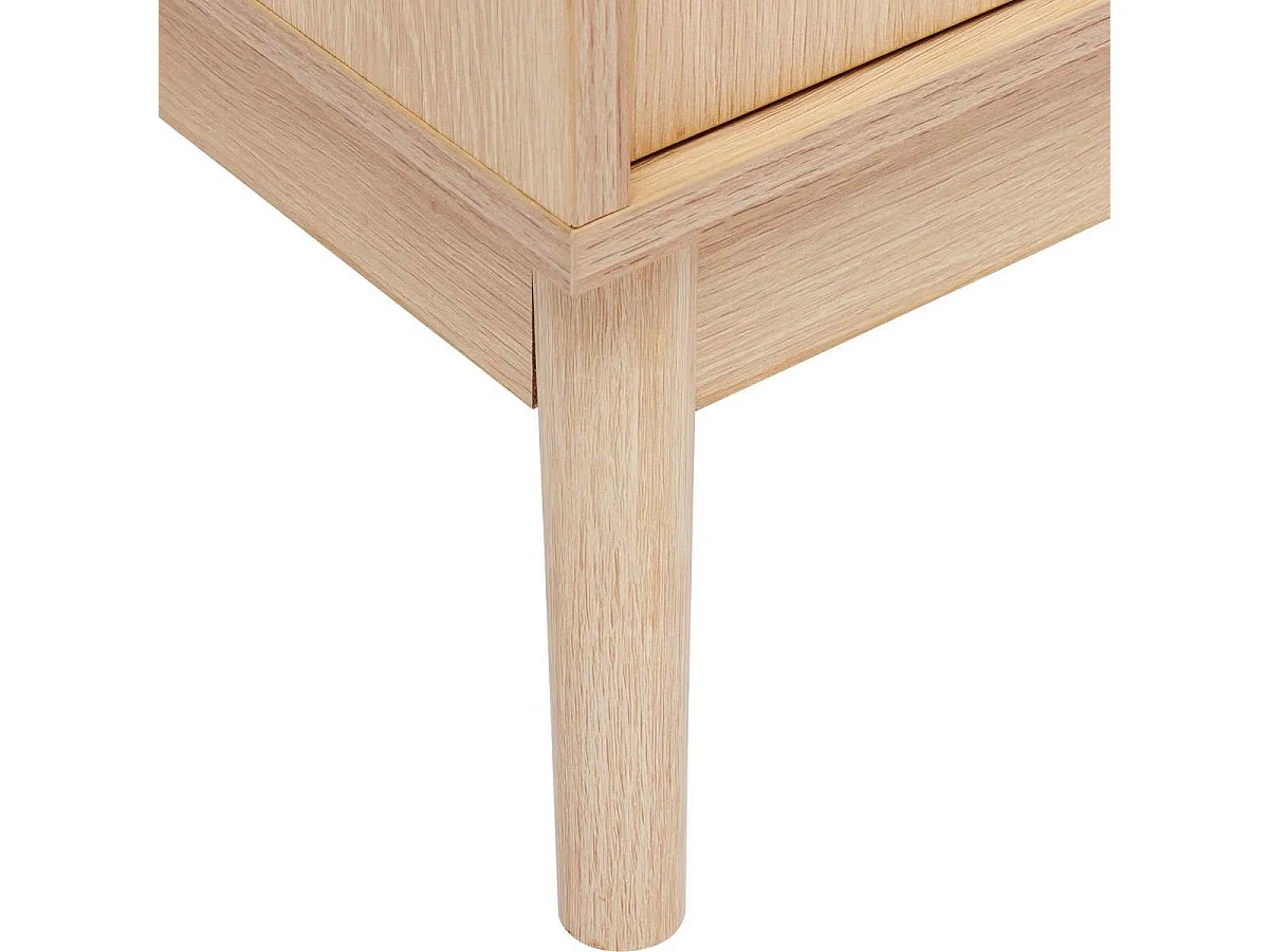 Colonne de rangement SDB 2 portes coloris effet bois clair - Longueur 30 x largeur 30 x Hauteur 170 cm