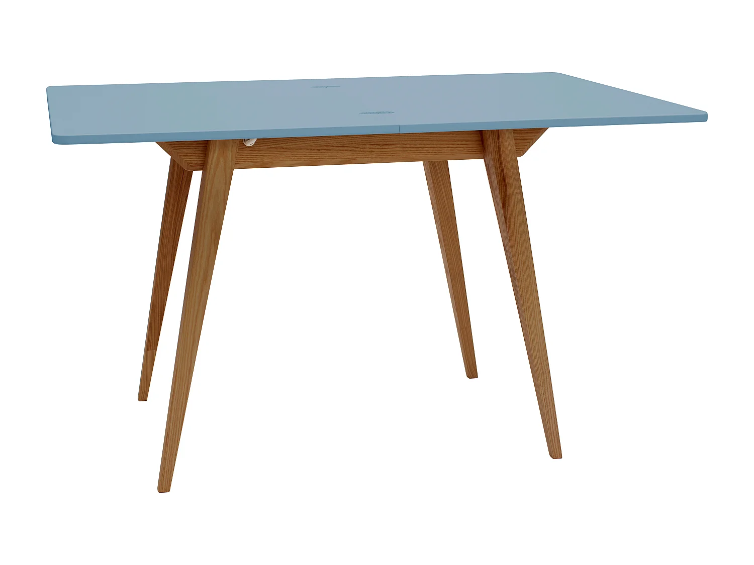 Table à manger extensible 90x65 Envelope Bleu Doux Chêne