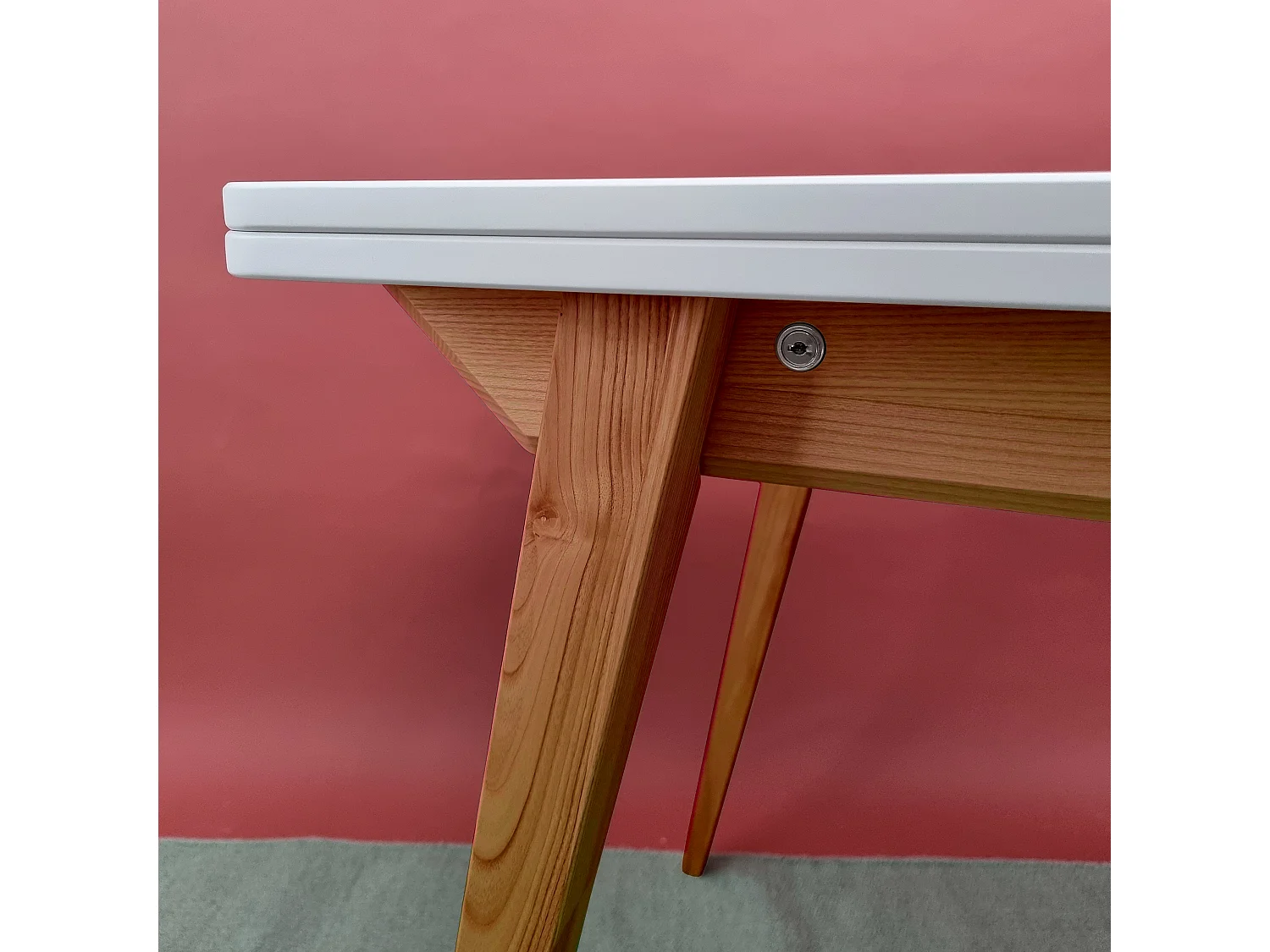 Table à manger extensible 90x65 Envelope Gris Oerle Chêne