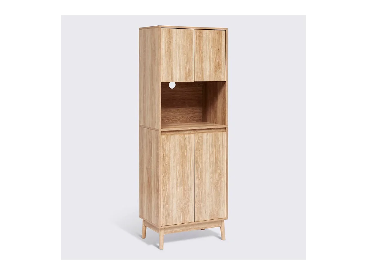 Buffet de cuisine 1 niche et 4 portes - Longueur 60 x largeur 40 x Hauteur 175 cm