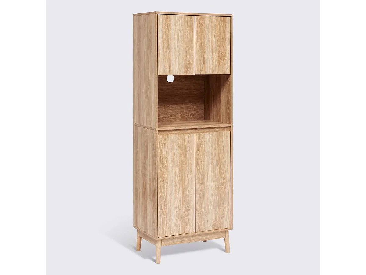 Buffet de cuisine 1 niche et 4 portes - Longueur 60 x largeur 40 x Hauteur 175 cm