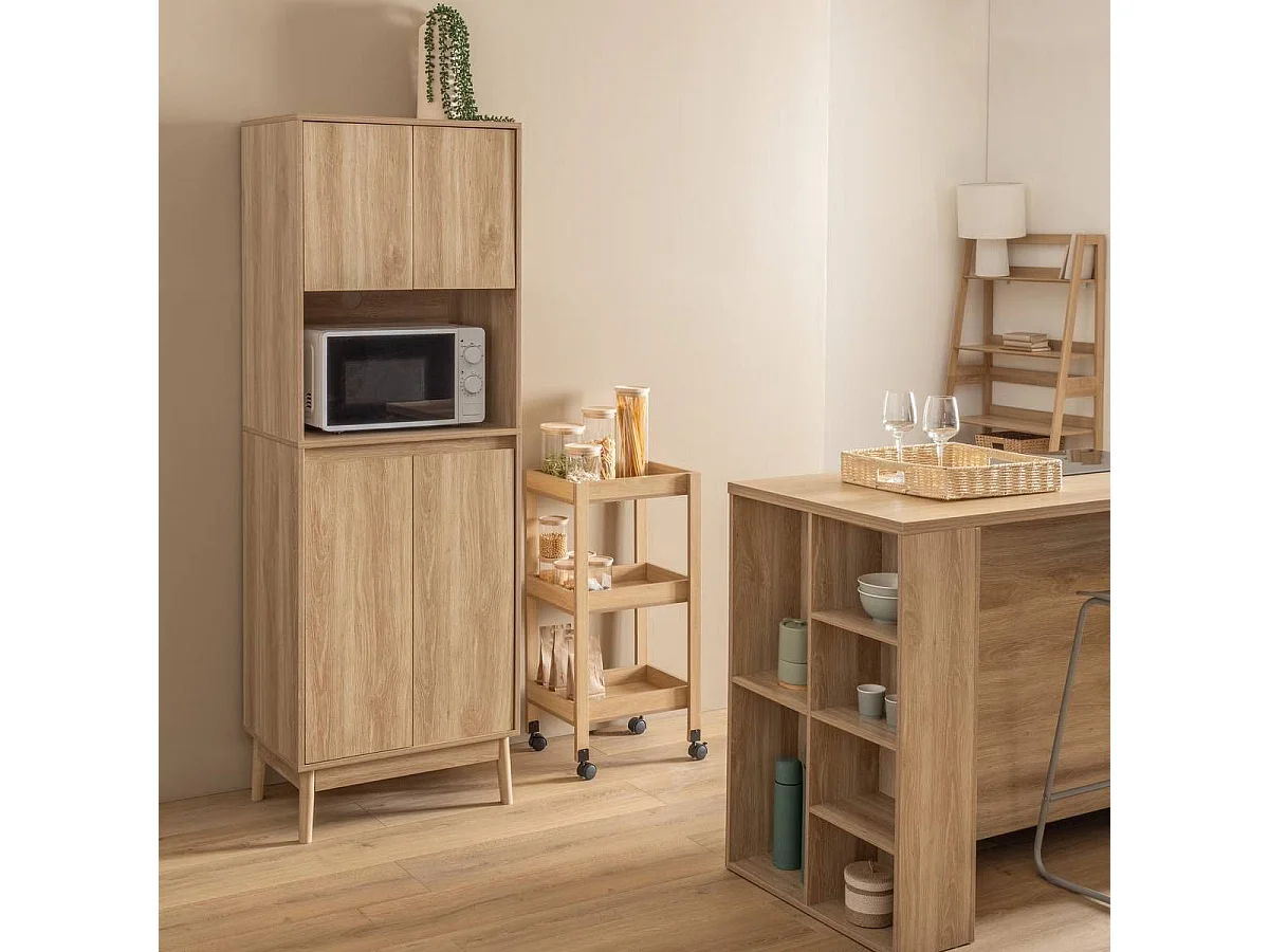 Buffet de cuisine 1 niche et 4 portes - Longueur 60 x largeur 40 x Hauteur 175 cm