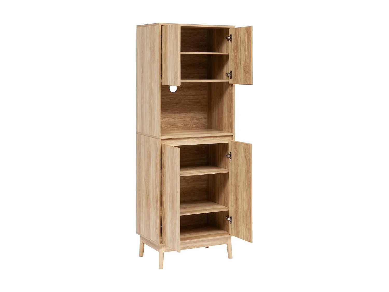 Buffet de cuisine 1 niche et 4 portes - Longueur 60 x largeur 40 x Hauteur 175 cm