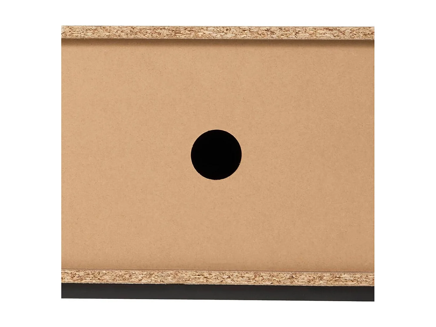 Meuble TV avec 2 portes coulissantes coloris effet bois foncé - Longueur 120 x Profondeur 40 x Hauteur 42 cm