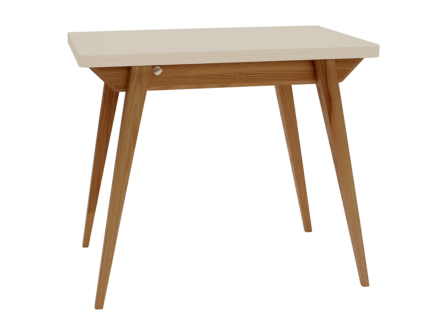Table à manger extensible 90x65 Envelope Blanc Craie Chêne
