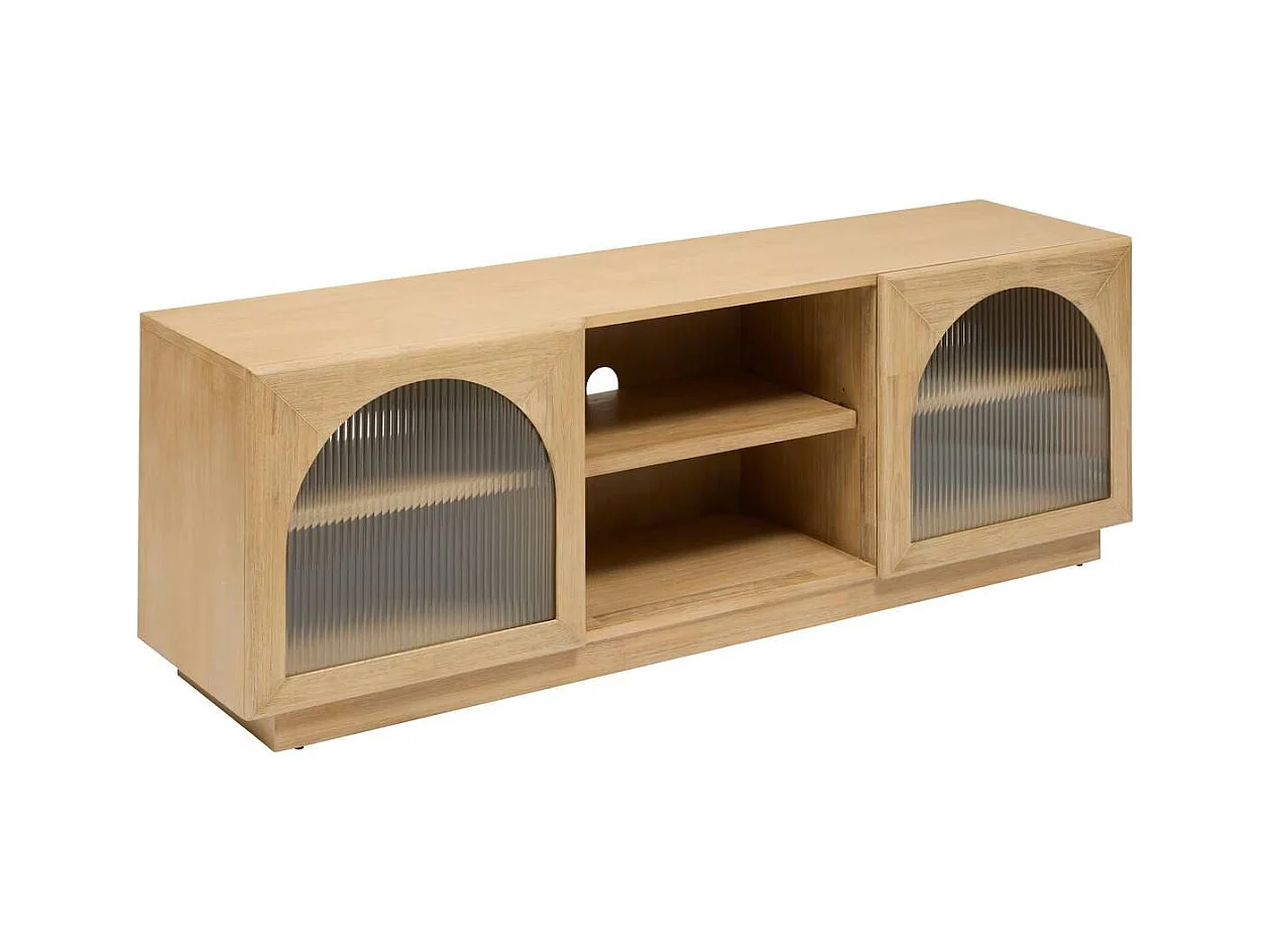 Meuble TV de 2 portes et 1 étagère - Longueur 160 x Profondeur 40 x Hauteur 55 cm
