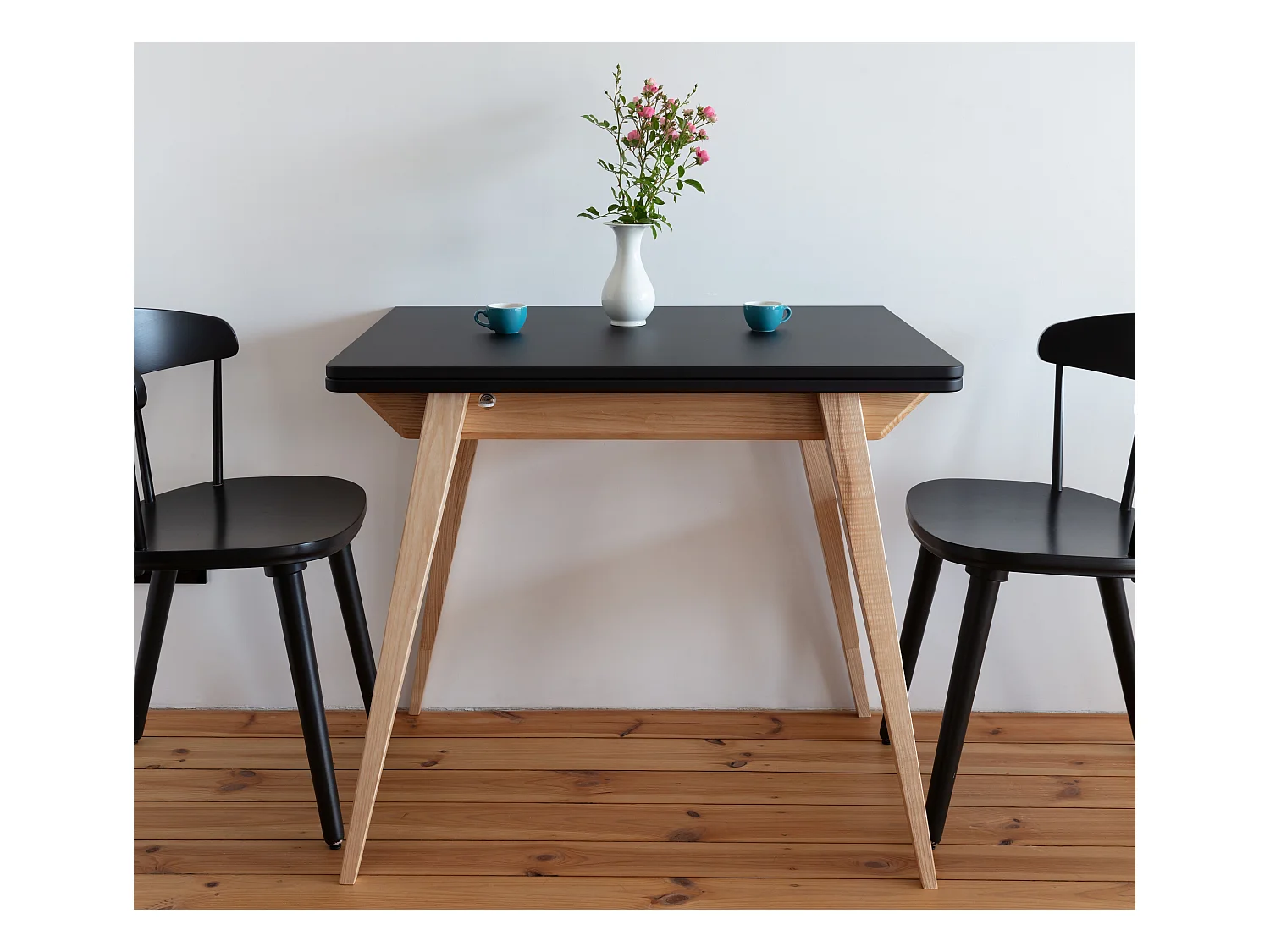 Table à manger extensible 90x65 Envelope Vieux Rose