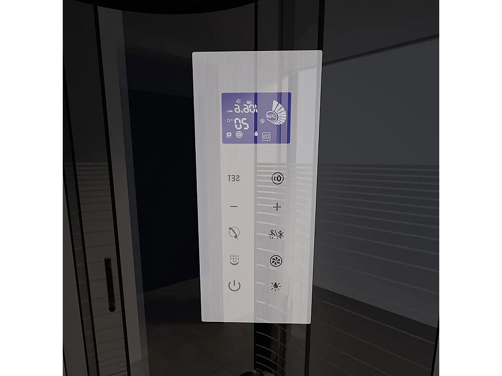 Home Deluxe Douche à vapeur BLACK PEARL 120 x 80 cm Gauche