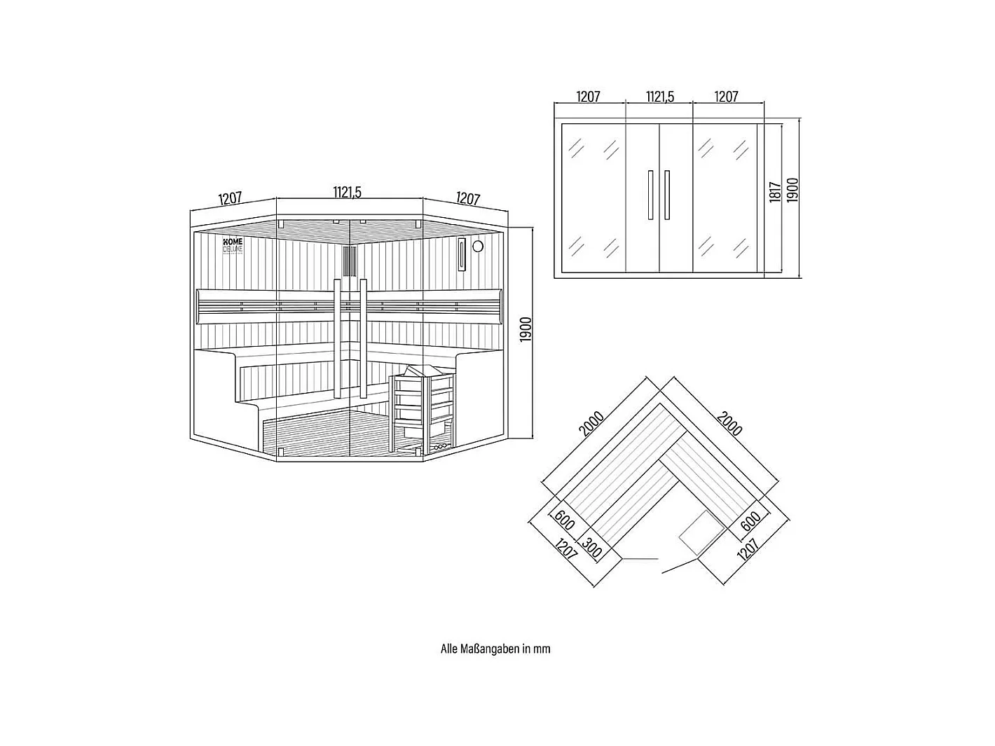 Home Deluxe Sauna traditionnel SHADOW XL