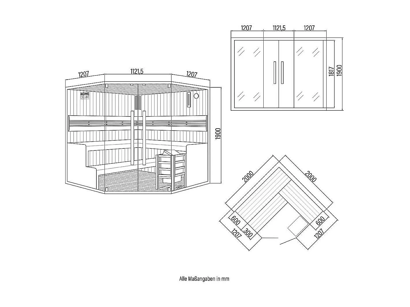 Home Deluxe Sauna traditionnel SHADOW XL