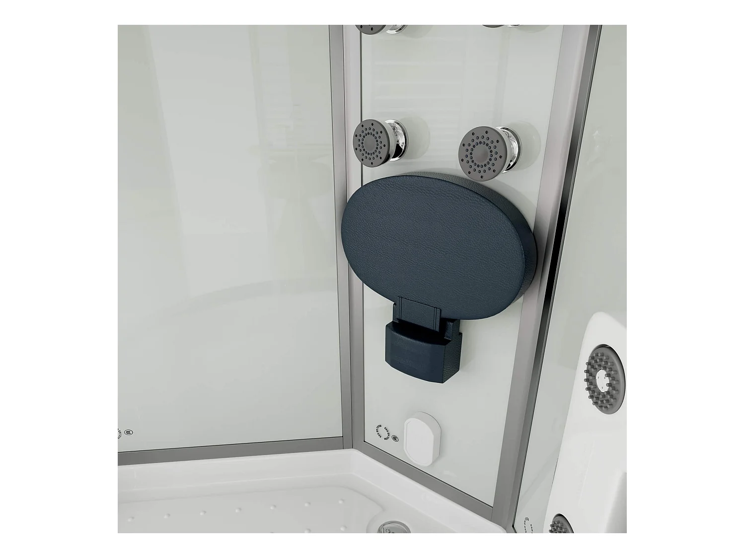 Home Deluxe Douche à vapeur WHITE PEARL 90 x 90 cm