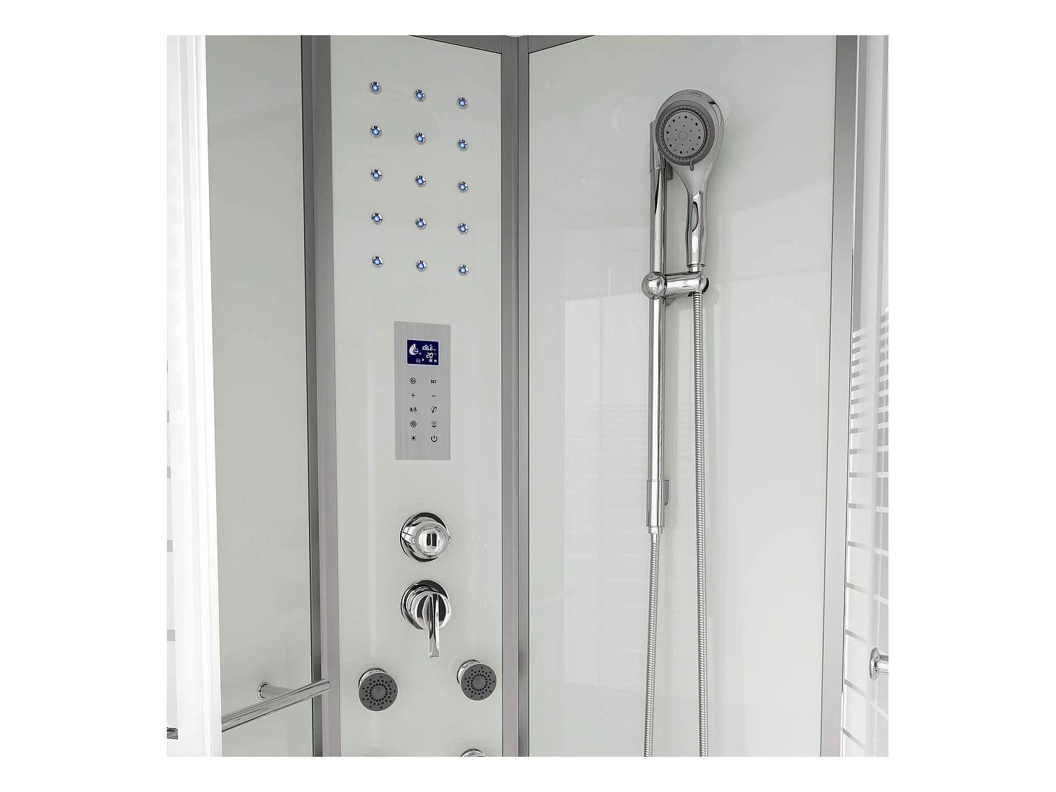 Home Deluxe Douche à vapeur WHITE PEARL 90 x 90 cm