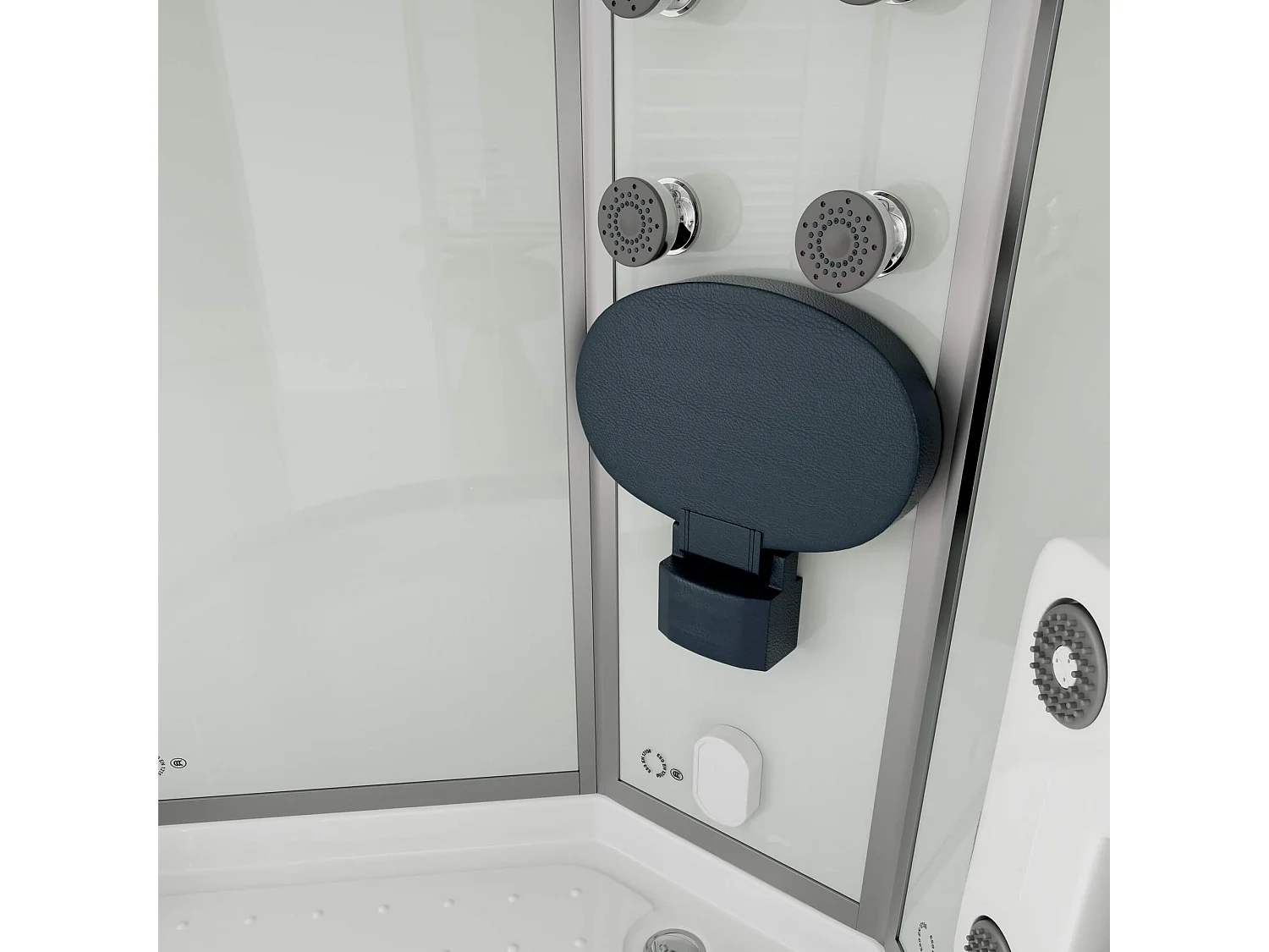 Home Deluxe Douche à vapeur WHITE PEARL 90 x 90 cm