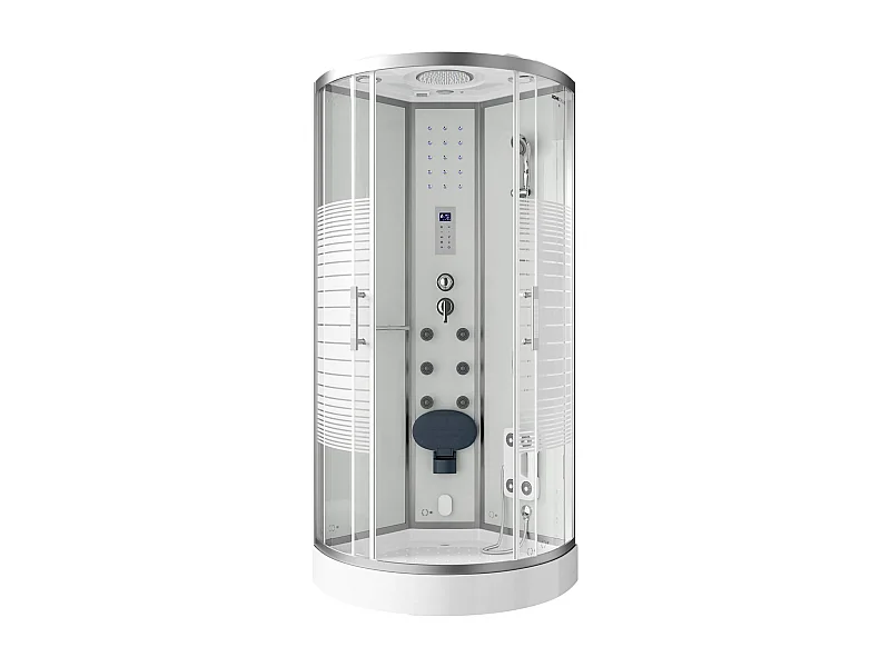 Home Deluxe Douche à vapeur WHITE PEARL 90 x 90 cm