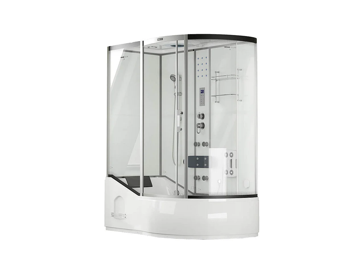 Home Deluxe Douche à vapeur ALLIN 4en1 blanc Droite Blanc