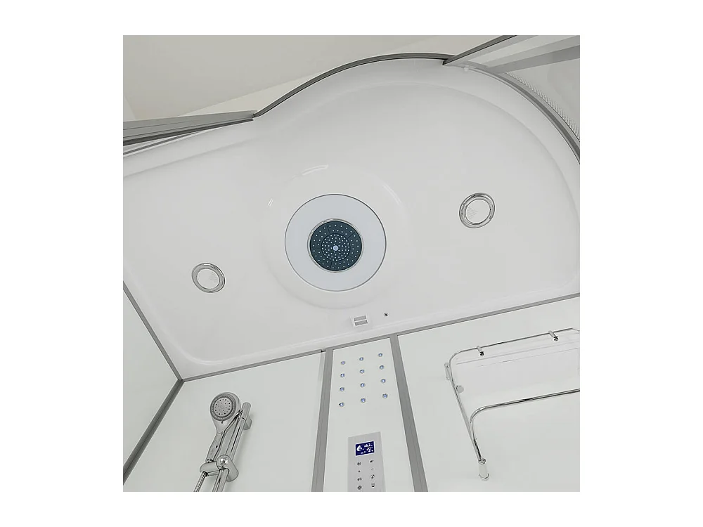 Home Deluxe Douche à vapeur ALLIN 4en1 blanc Droite Blanc