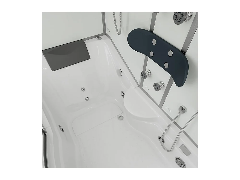 Home Deluxe Douche à vapeur ALLIN 4en1 blanc Droite Blanc