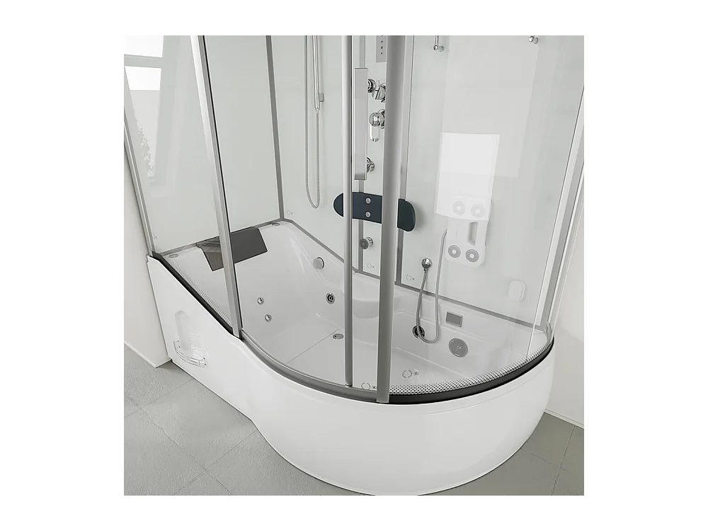 Home Deluxe Douche à vapeur ALLIN 4en1 blanc Droite Blanc