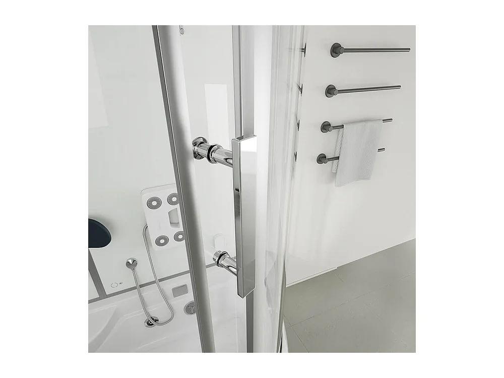 Home Deluxe Douche à vapeur ALLIN 4en1 blanc Droite Blanc