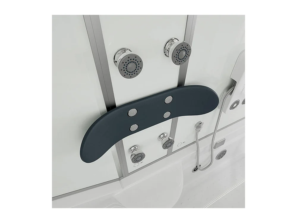 Home Deluxe Douche à vapeur ALLIN 4en1 blanc Droite Blanc