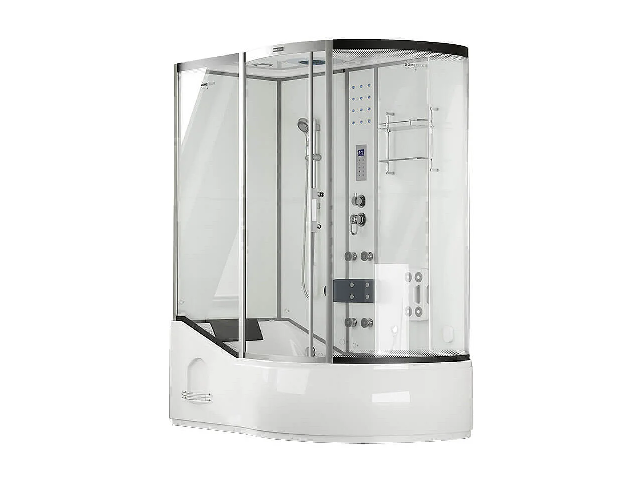 Home Deluxe Douche à vapeur ALLIN 4en1 blanc Droite Blanc