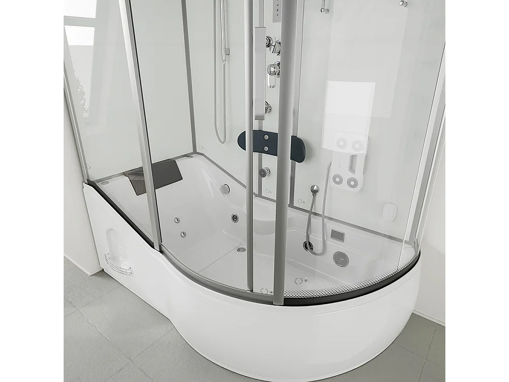 Home Deluxe Douche à vapeur ALLIN 4en1 blanc Droite Blanc