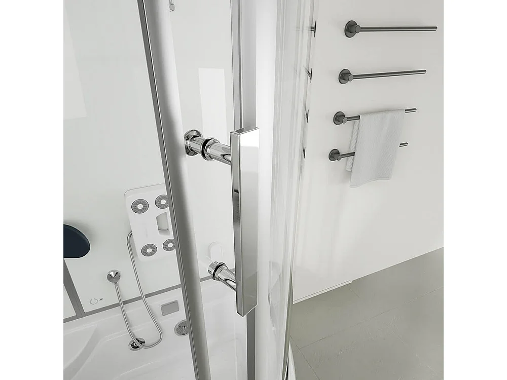 Home Deluxe Douche à vapeur ALLIN 4en1 blanc Droite Blanc