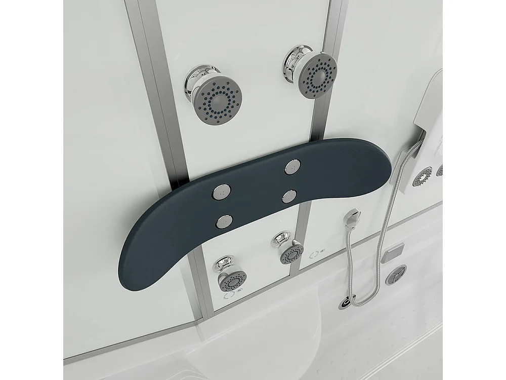 Home Deluxe Douche à vapeur ALLIN 4en1 blanc Droite Blanc