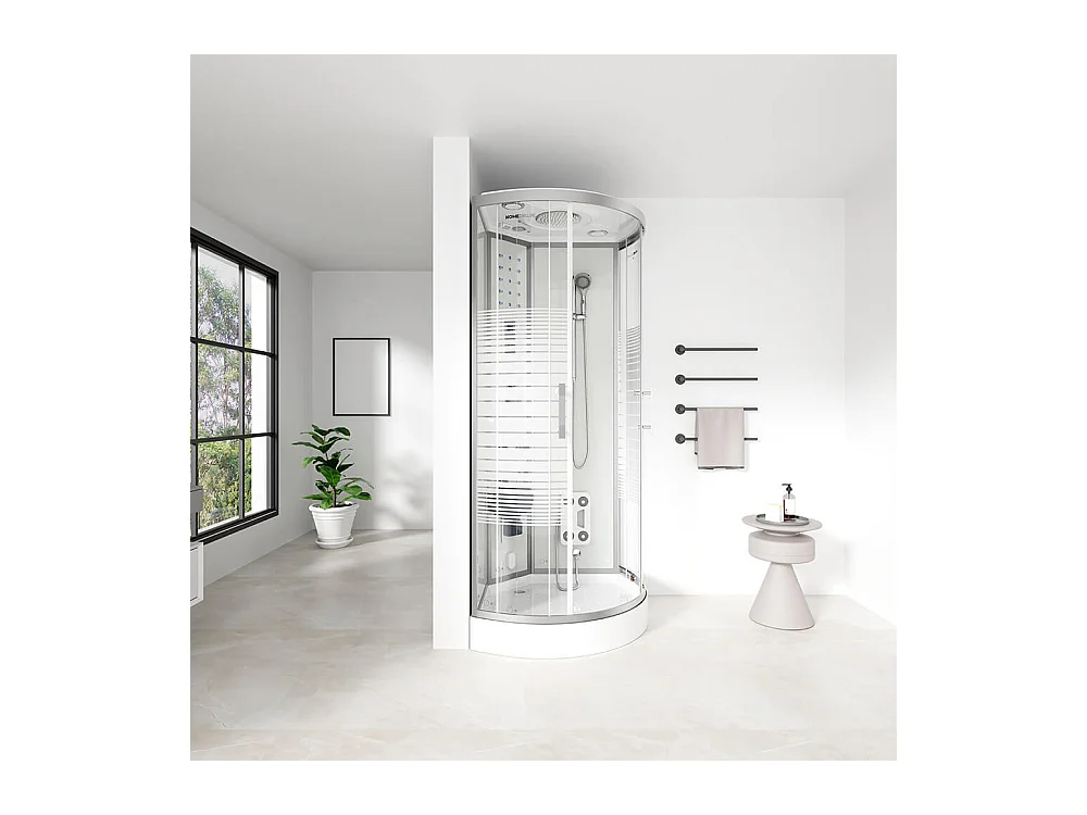 Home Deluxe Douche à vapeur WHITE PEARL 100 x 100 cm