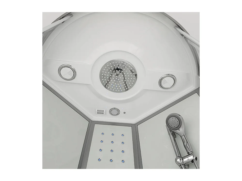 Home Deluxe Douche à vapeur WHITE PEARL 100 x 100 cm