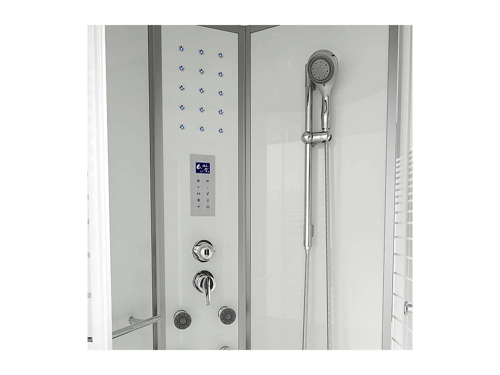 Home Deluxe Douche à vapeur WHITE PEARL 100 x 100 cm