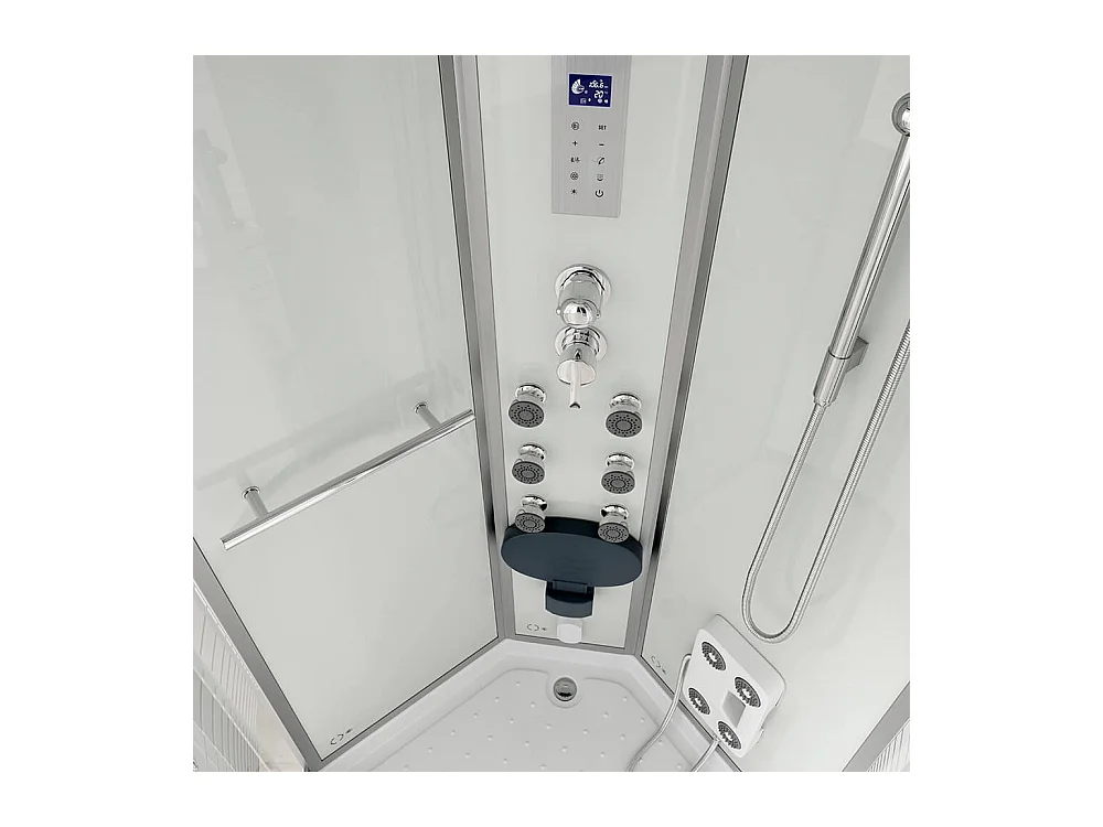 Home Deluxe Douche à vapeur WHITE PEARL 100 x 100 cm