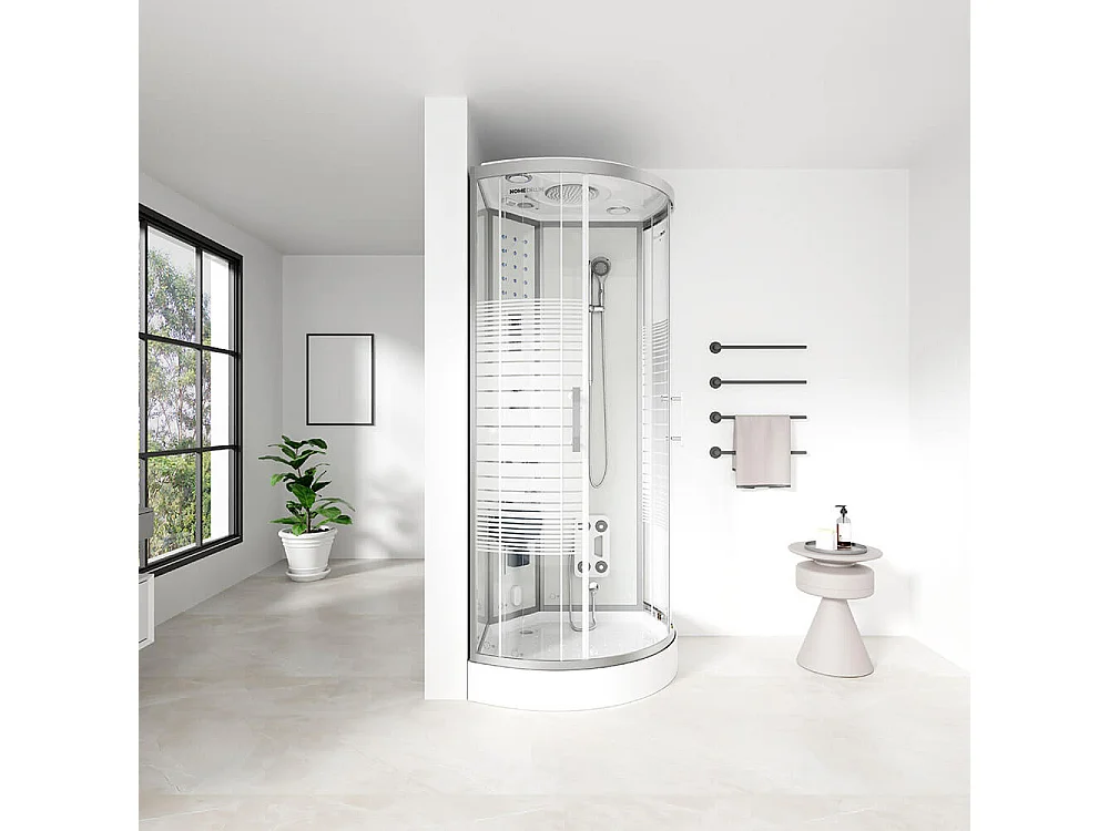 Home Deluxe Douche à vapeur WHITE PEARL 100 x 100 cm