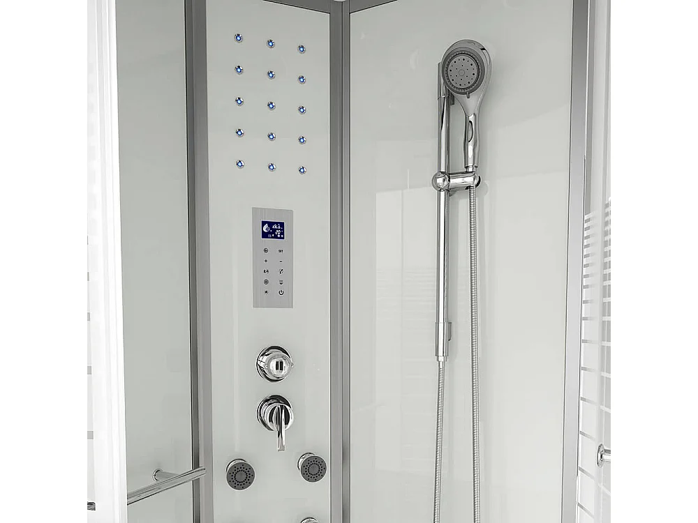 Home Deluxe Douche à vapeur WHITE PEARL 100 x 100 cm