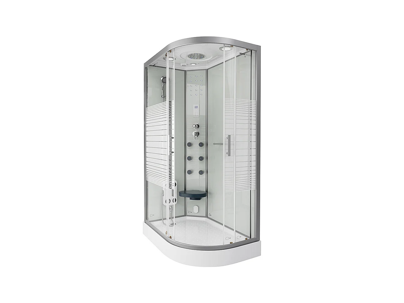 Home Deluxe Douche à vapeur WHITE PEARL 120 x 80 cm Droite