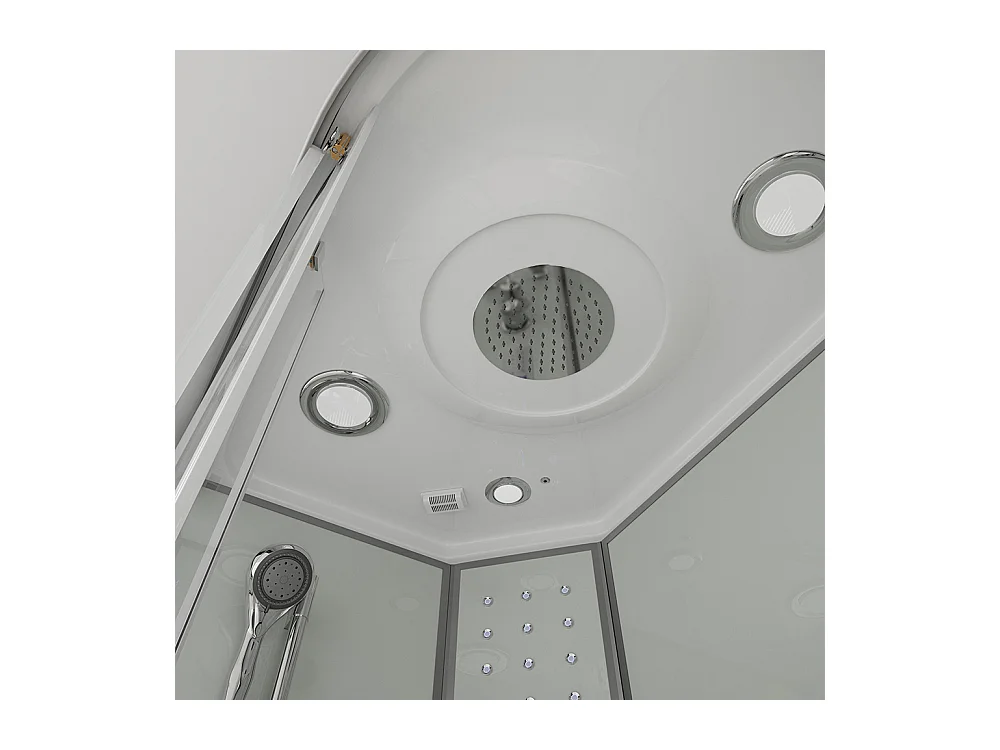 Home Deluxe Douche à vapeur WHITE PEARL 120 x 80 cm Droite