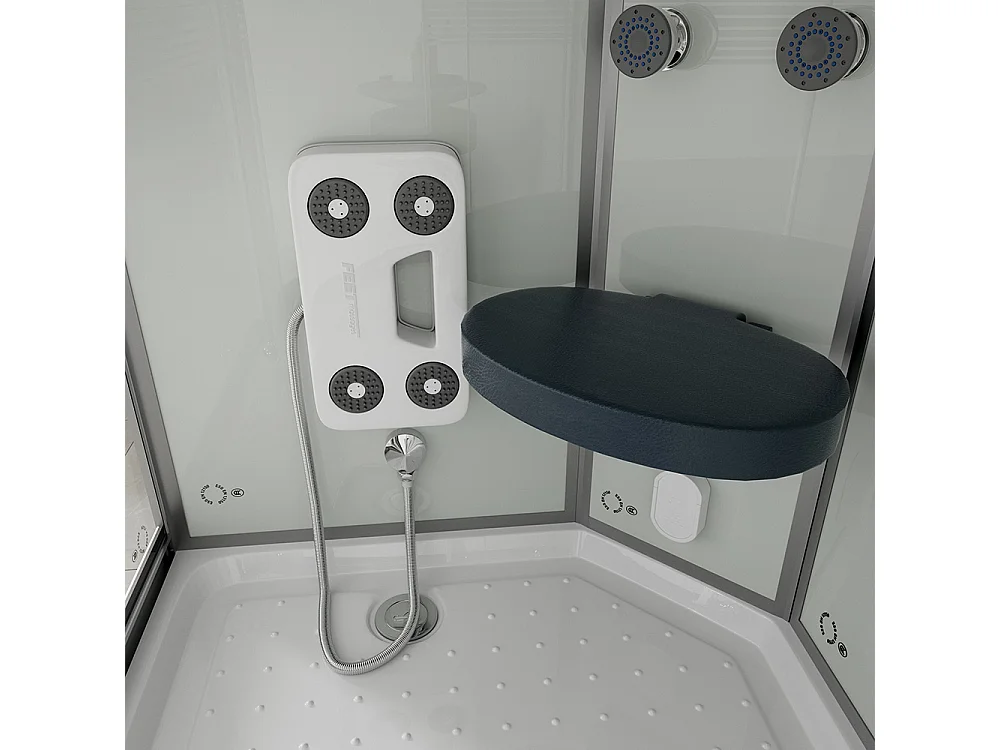 Home Deluxe Douche à vapeur WHITE PEARL 120 x 80 cm Droite