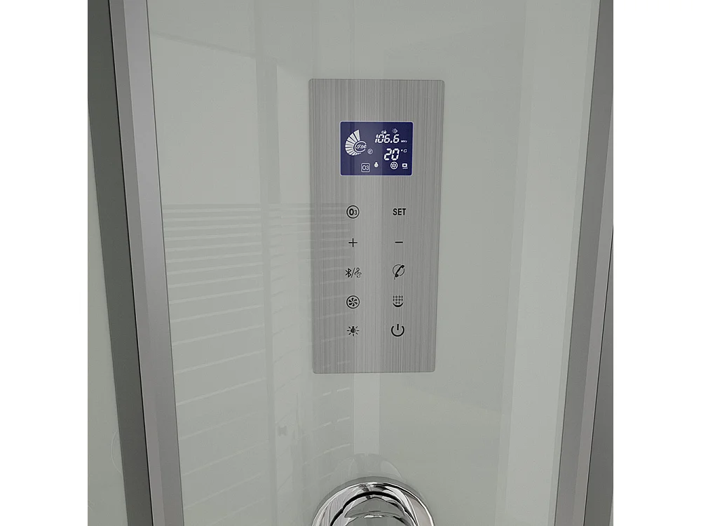Home Deluxe Douche à vapeur WHITE PEARL 120 x 80 cm Droite
