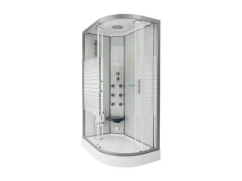 Home Deluxe Douche à vapeur WHITE PEARL 120 x 80 cm Droite