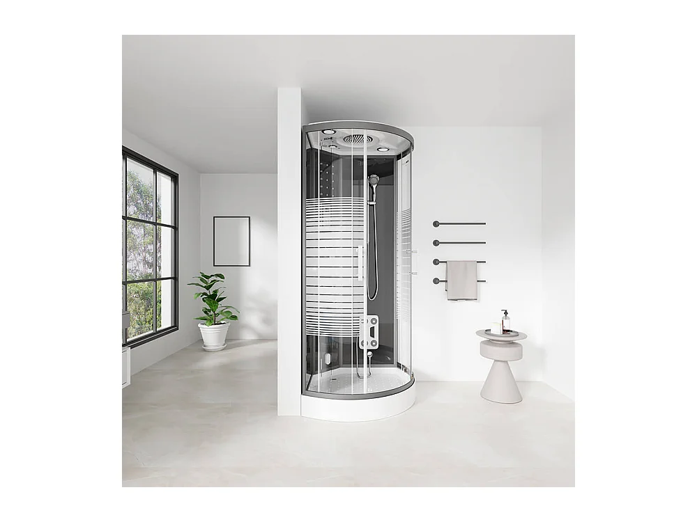 Home Deluxe Douche à vapeur BLACK PEARL 100 x 100 cm