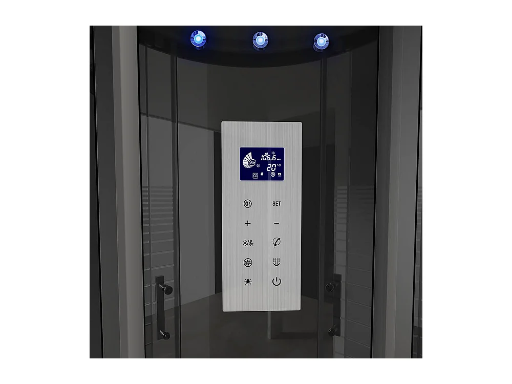 Home Deluxe Douche à vapeur BLACK PEARL 100 x 100 cm