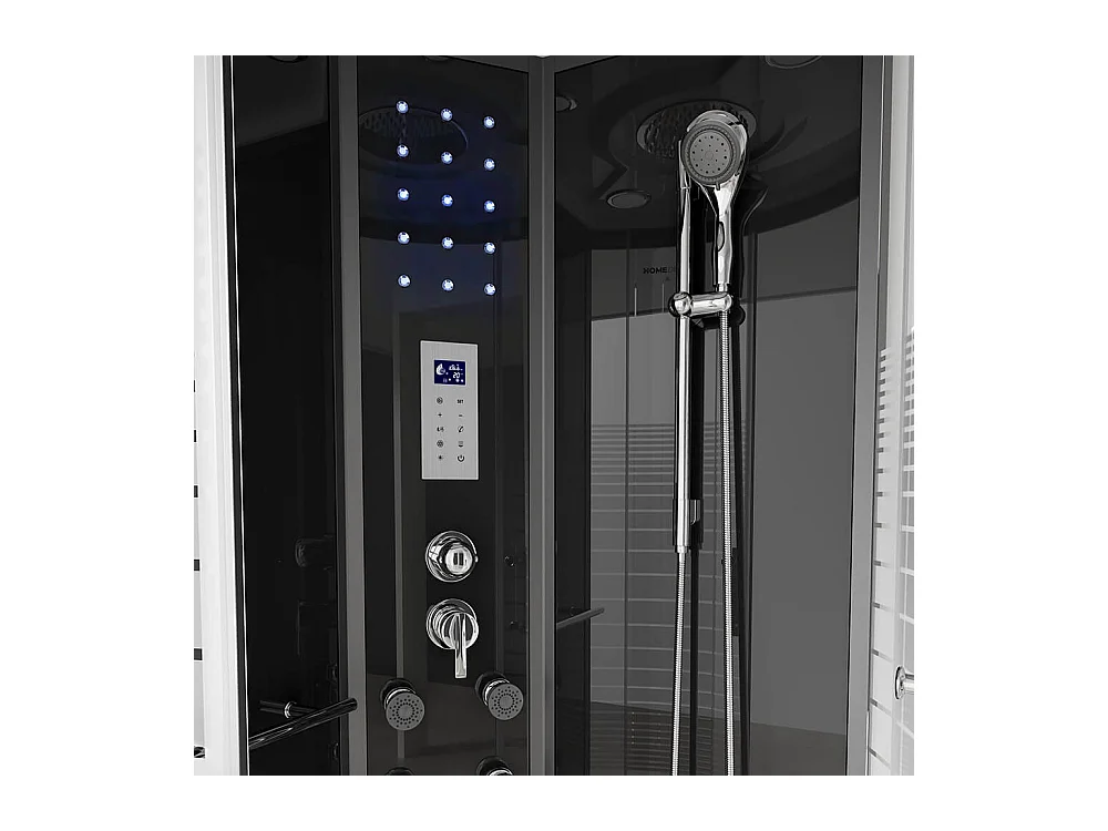 Home Deluxe Douche à vapeur BLACK PEARL 100 x 100 cm