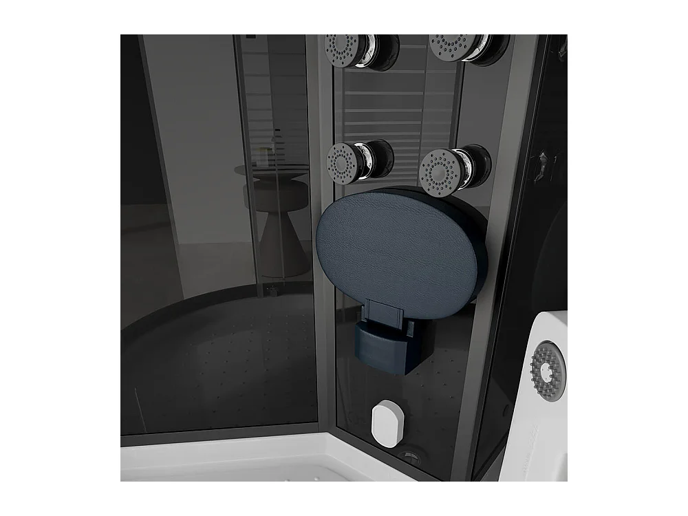 Home Deluxe Douche à vapeur BLACK PEARL 100 x 100 cm