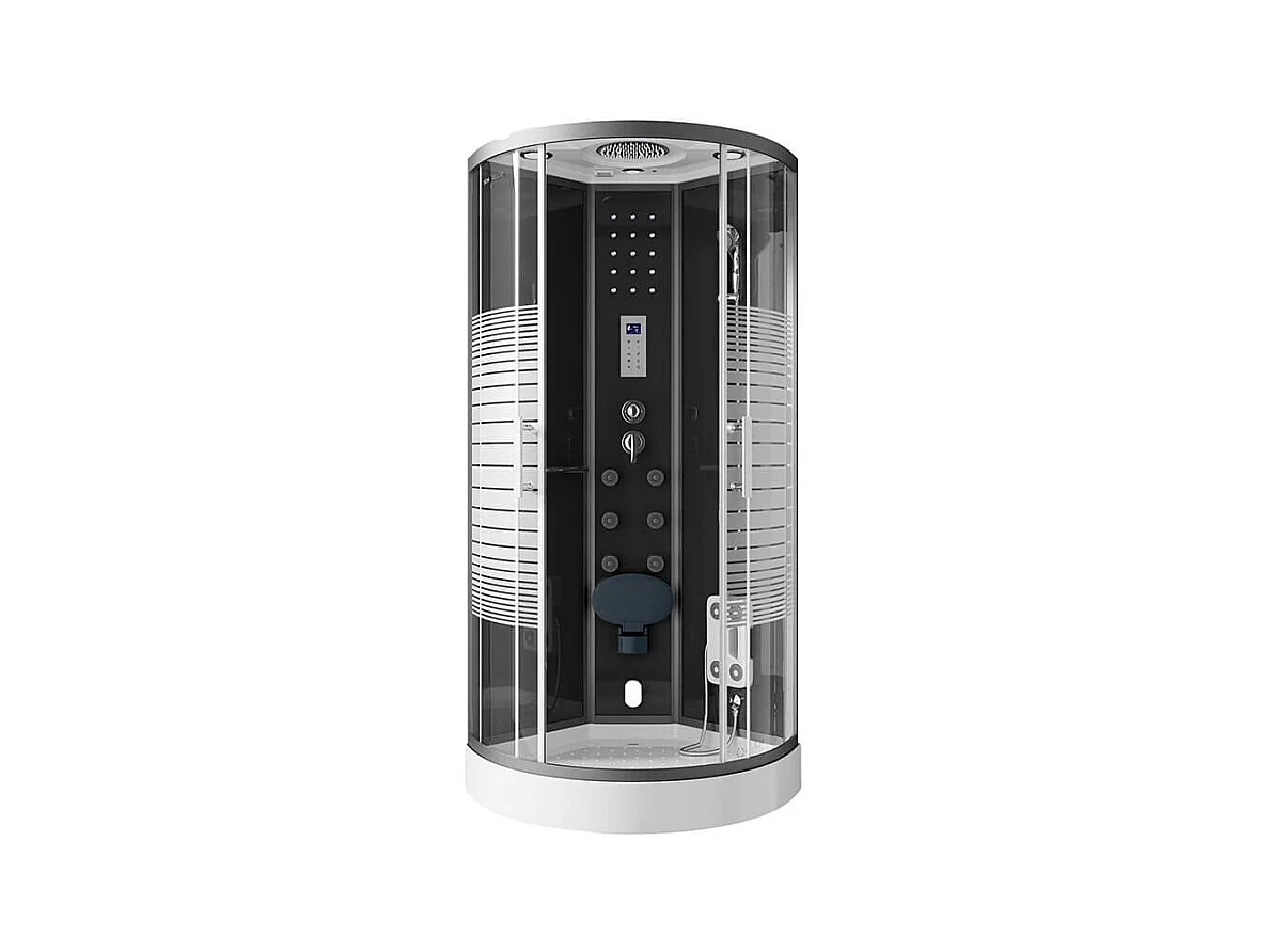 Home Deluxe Douche à vapeur BLACK PEARL 100 x 100 cm