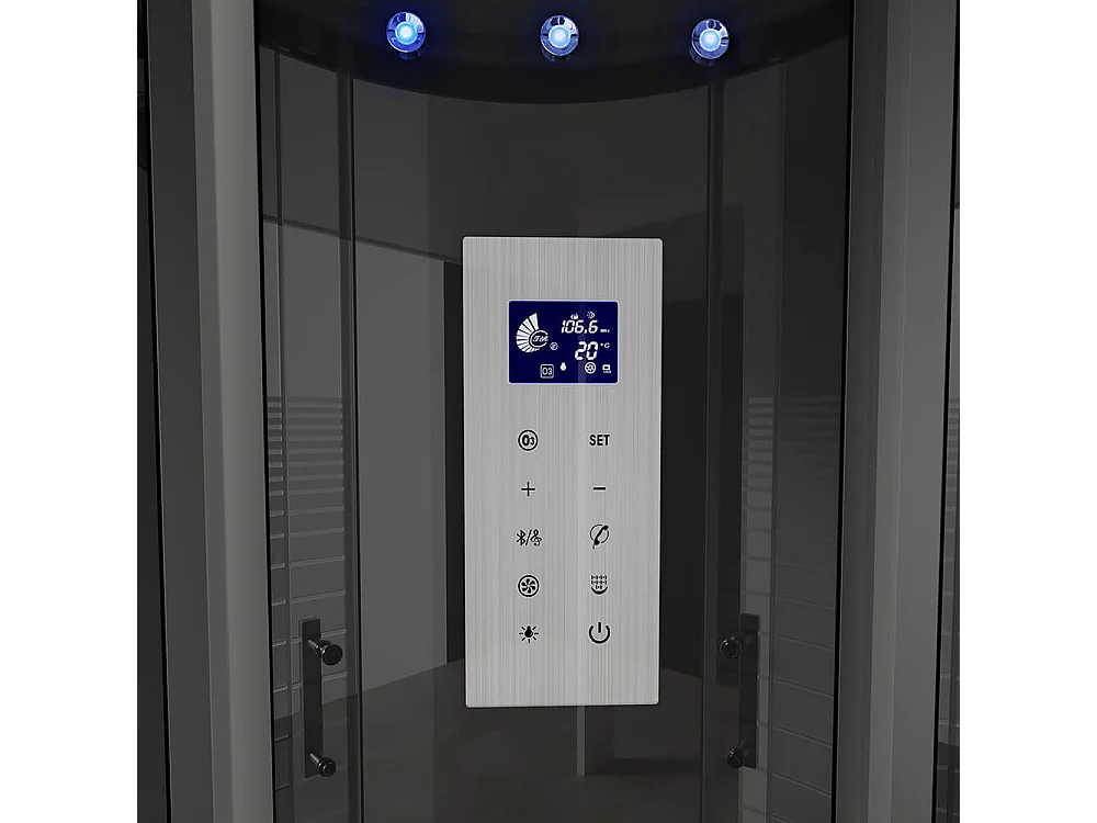 Home Deluxe Douche à vapeur BLACK PEARL 100 x 100 cm