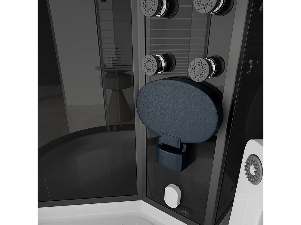 Home Deluxe Douche à vapeur BLACK PEARL 100 x 100 cm
