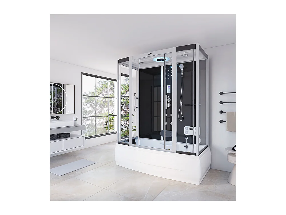 Home Deluxe Douche à vapeur DIAMOND BIG Noir